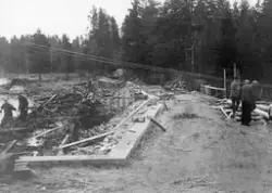 Nystøpt dam, antakelig en fløtingsdam. Museet har foreløpig 