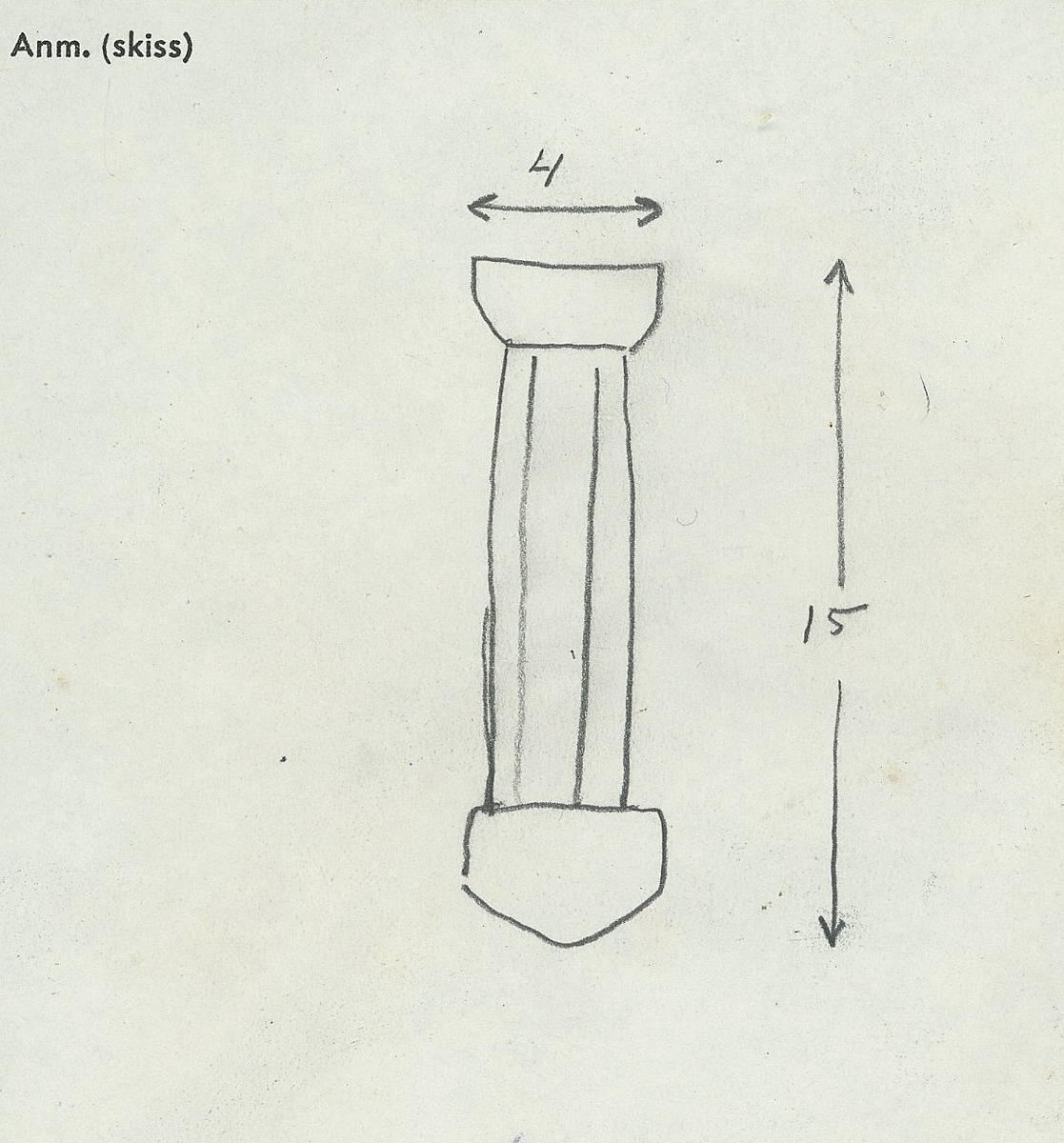 Handtag. I överlag gott skick.

För mer information se Dokumentationsblankett under Referenser – Länkade filer.