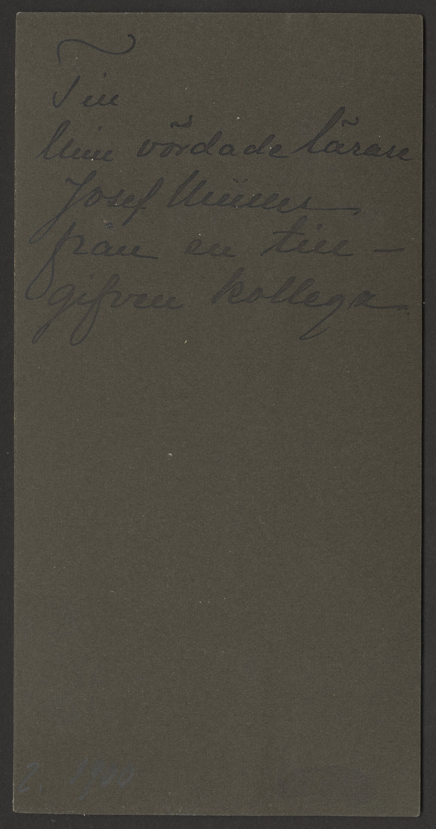 A. G. af Klercker 1900-1904