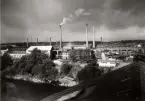 Motala Verkstad åt öster. I förgrunden järnverket. Ur album: Motala Verkstad 10 okt 1936.
