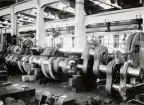 Motala Verkstad. Smide. Byggd vevaxel för dieselmotor. Ur album: Motala Verkstad 10 okt 1936.