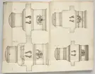 Avbildning av eldrör från fästningen i Riga, ur en volym som dokumenterar artilleritroféer i Livlands fästningar, daterad 1681.