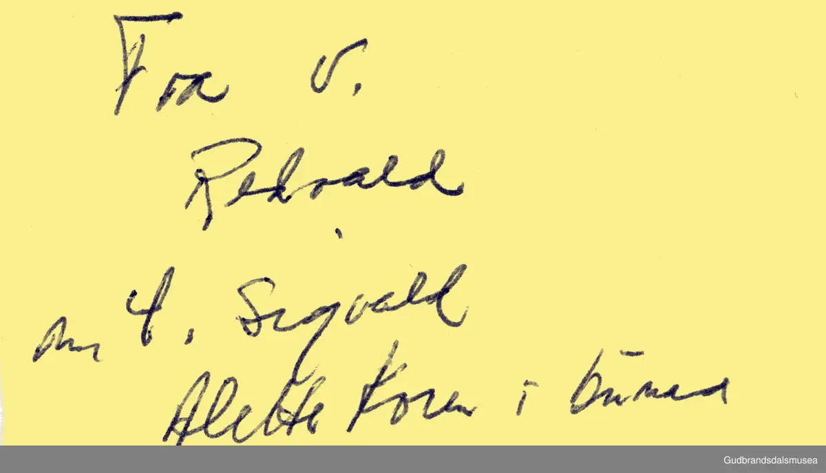 Redvald Høye, Ringebu