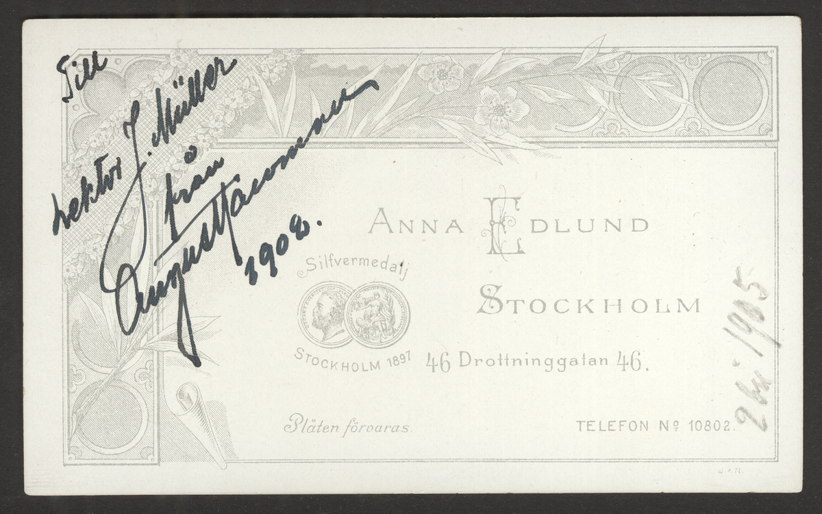 A.E.J. Saloman 1905-1908