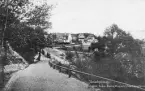 Utsikt från Bergstigen i Stadsparken i Jönköping, Vykort postat år 1923.