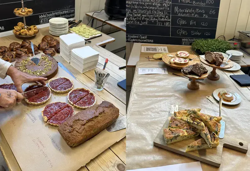 to bilde med mat frå Bjaaland Bygderestaurant