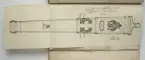 Ritning av eldrör ur en volym som visar troféer och ett mindre antal äldre svenska metallstycken. Dessa ingick i bestyckningen i Stralsund 1671 samt i Helsingborg, Malmö och Landskrona.