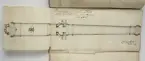 Ritning av eldrör ur en volym som visar troféer och ett mindre antal äldre svenska metallstycken. Dessa ingick i bestyckningen i Stralsund 1671 samt i Helsingborg, Malmö och Landskrona.