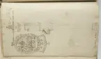 Ritning av eldrör ur en volym som visar troféer och ett mindre antal äldre svenska metallstycken. Dessa ingick i bestyckningen i Stralsund 1671 samt i Helsingborg, Malmö och Landskrona.