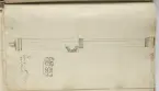Ritning av eldrör ur en volym som visar troféer och ett mindre antal äldre svenska metallstycken. Dessa ingick i bestyckningen i Stralsund 1671 samt i Helsingborg, Malmö och Landskrona.