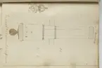 Ritning av eldrör ur en volym som visar troféer och ett mindre antal äldre svenska metallstycken. Dessa ingick i bestyckningen i Stralsund 1671 samt i Helsingborg, Malmö och Landskrona.