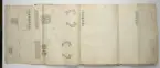 Ritning av eldrör ur en volym som visar troféer och ett mindre antal äldre svenska metallstycken. Dessa ingick i bestyckningen i Stralsund 1671 samt i Helsingborg, Malmö och Landskrona.
