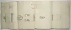 Ritning av eldrör från Malmö ur en volym som visar troféer och ett mindre antal äldre svenska metallstycken. Dessa ingick i bestyckningen i Stralsund 1671 samt i Helsingborg, Malmö och Landskrona.