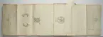 Ritning av eldrör från Malmö ur en volym som visar troféer och ett mindre antal äldre svenska metallstycken. Dessa ingick i bestyckningen i Stralsund 1671 samt i Helsingborg, Malmö och Landskrona.