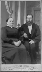 Portrett av Peder Andersen  (1843) gift 1872 med Marie Stina