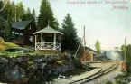 Vistakulle med Hotellet och Järnvägsstationen. Vykort skrivet 1906-07-23.