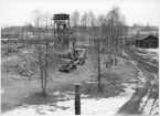 Kvarnsvedens Pappersbruk. Ångcentralen byggnation, panna 5, projektbilder. Togs i drift augusti 1953.
