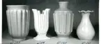 Vaser från Bo Fajans, formgivare Ewald Dahlskog, 1900-talets mitt.