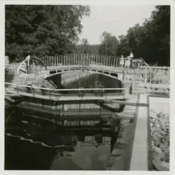 Sluss och järnbro i Forsvik