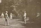 En tennismatch vid Villa Skansen omkring 1890.