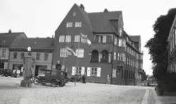 Halmstads Sparbank vid Stortorget i Halmstad, hörnet Storgat