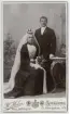 Porträtt på ett brudpar, Maria Apelquist och Emil Skoglund år 1887.