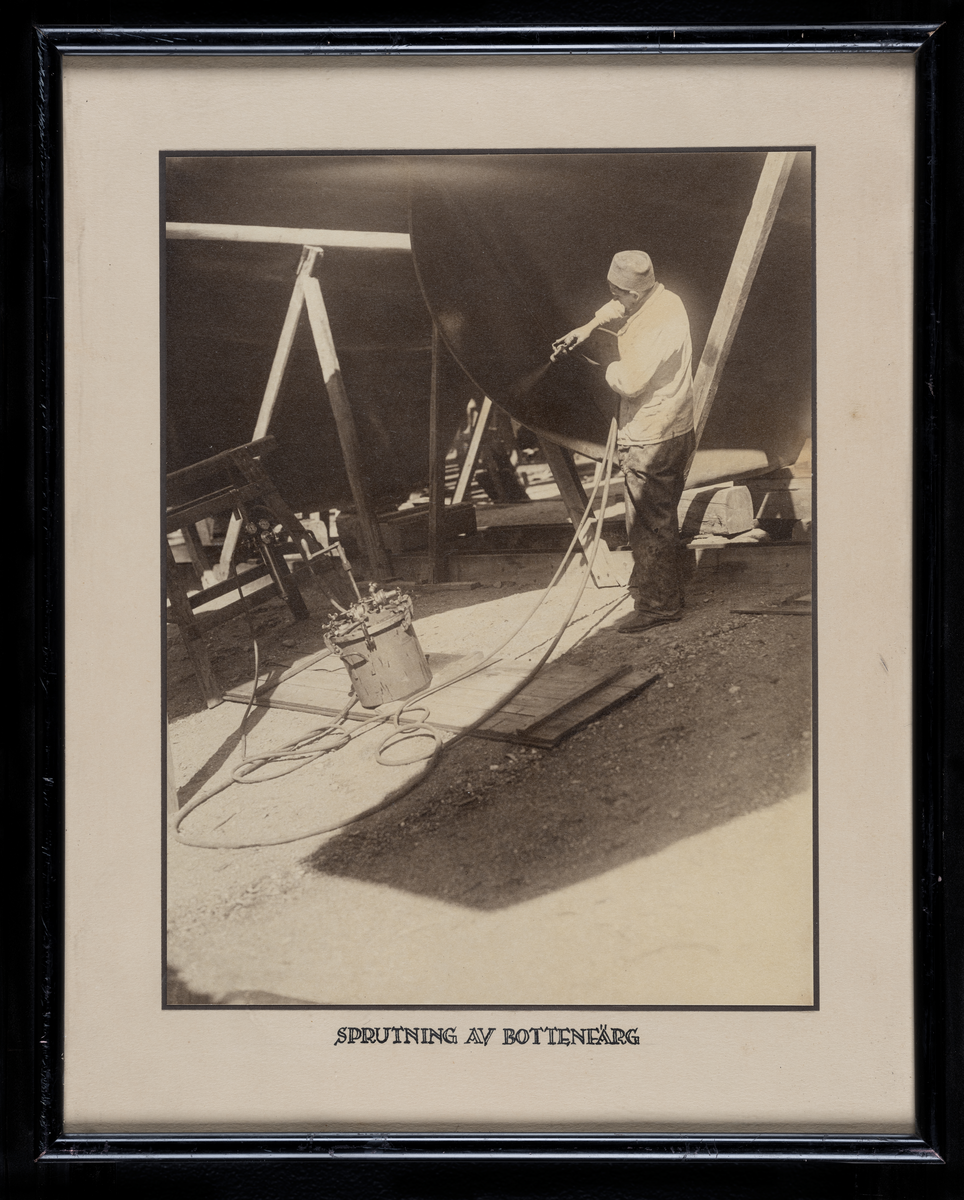 Neglinge varv "Sprutning av bottenfärg"