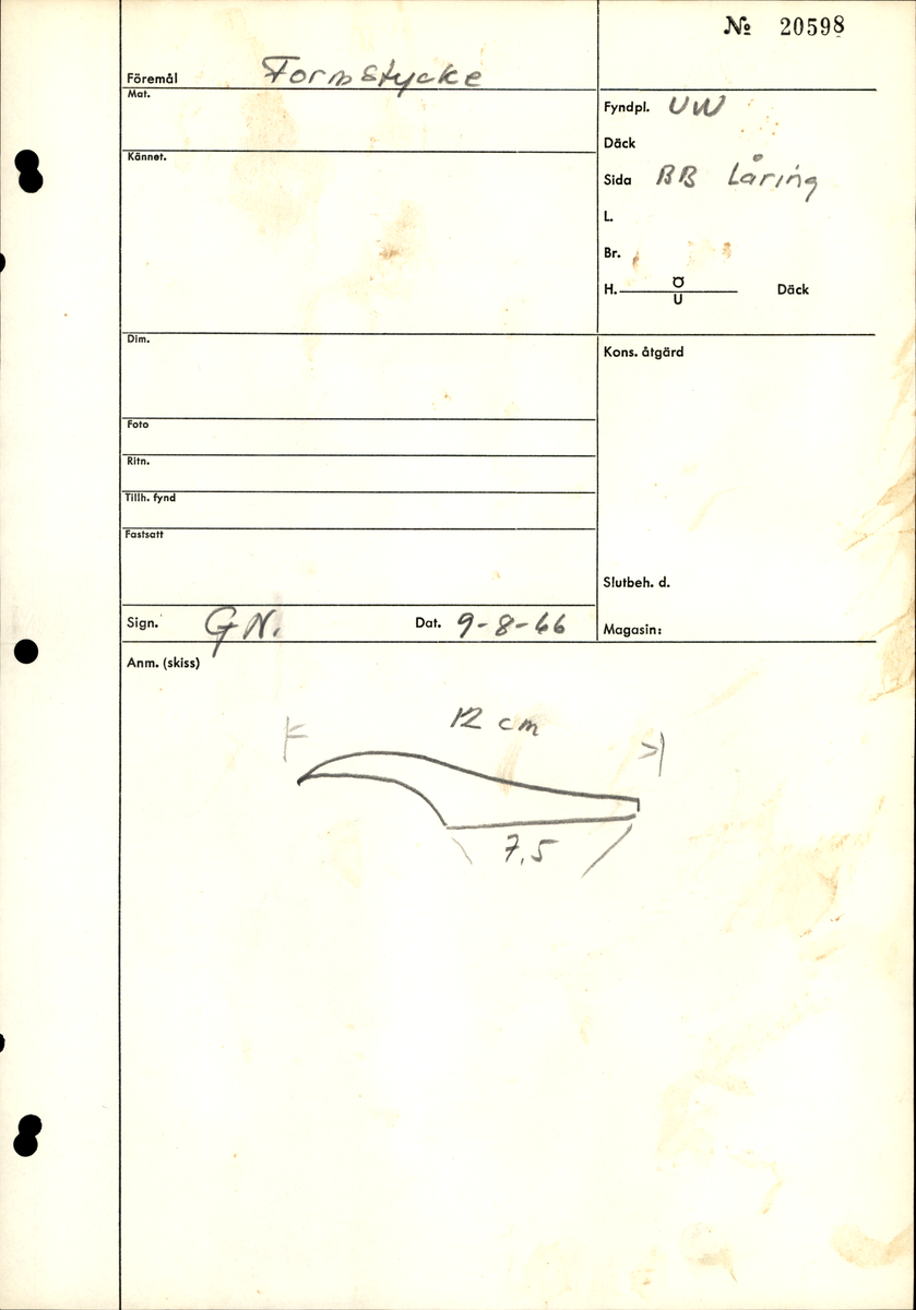 Handtag till en stånka.

För mer information se Dokumentationsblankett under Referenser – Länkade filer.