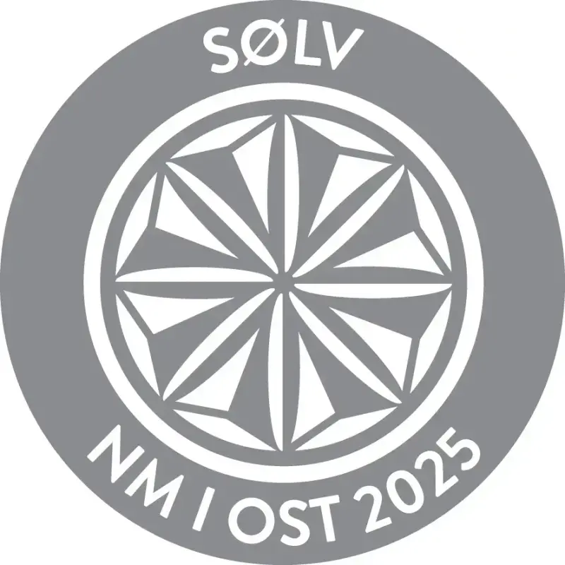 Emblem for tildelt sølvmedalje i NM i Ost 2025