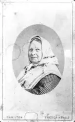 Portrett av Karen Andersen (?). Visittkort.