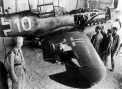 Tyske propagandabilder fra andre verdenskrig.
Flyet Messersc