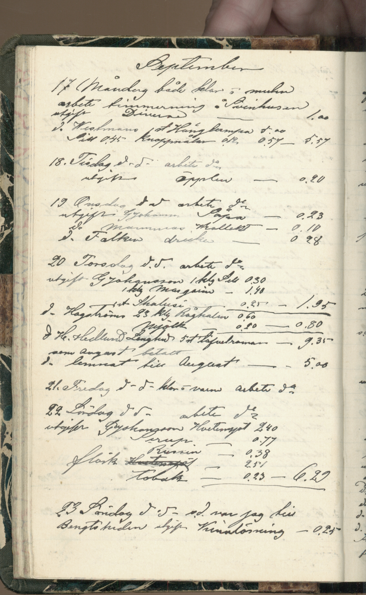 Erik Lindström, Linghed, dagbok 1900-1903