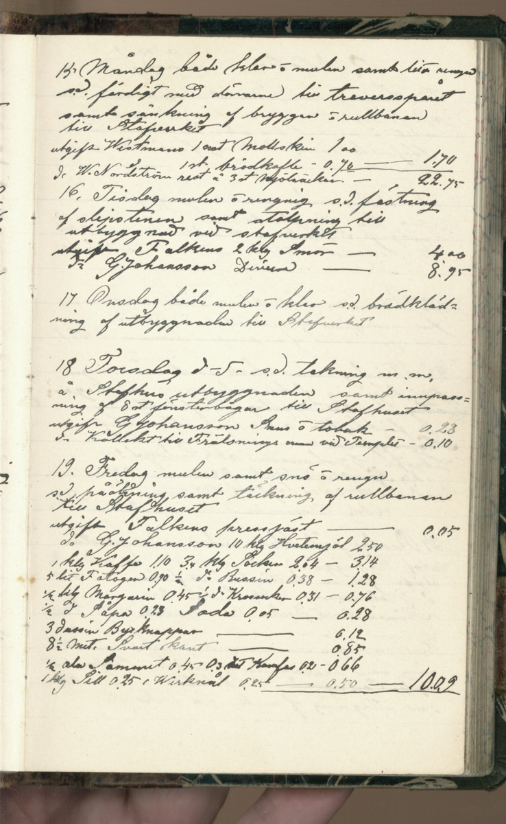 Erik Lindström, Linghed, dagbok 1900-1903