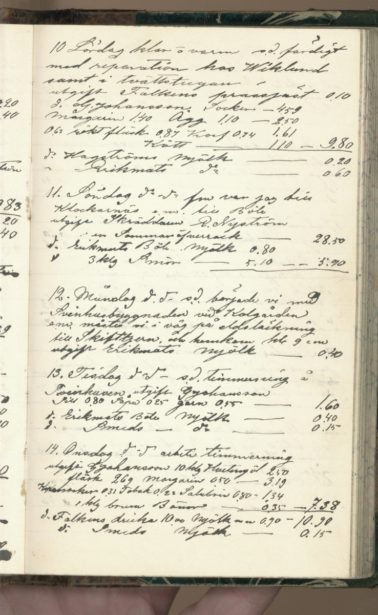 Erik Lindström, Linghed, dagbok 1900-1903