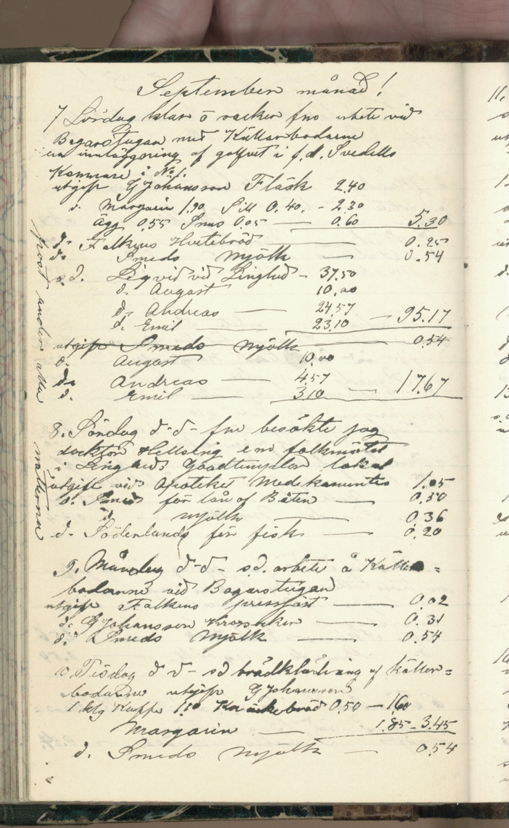 Erik Lindström, Linghed, dagbok 1900-1903