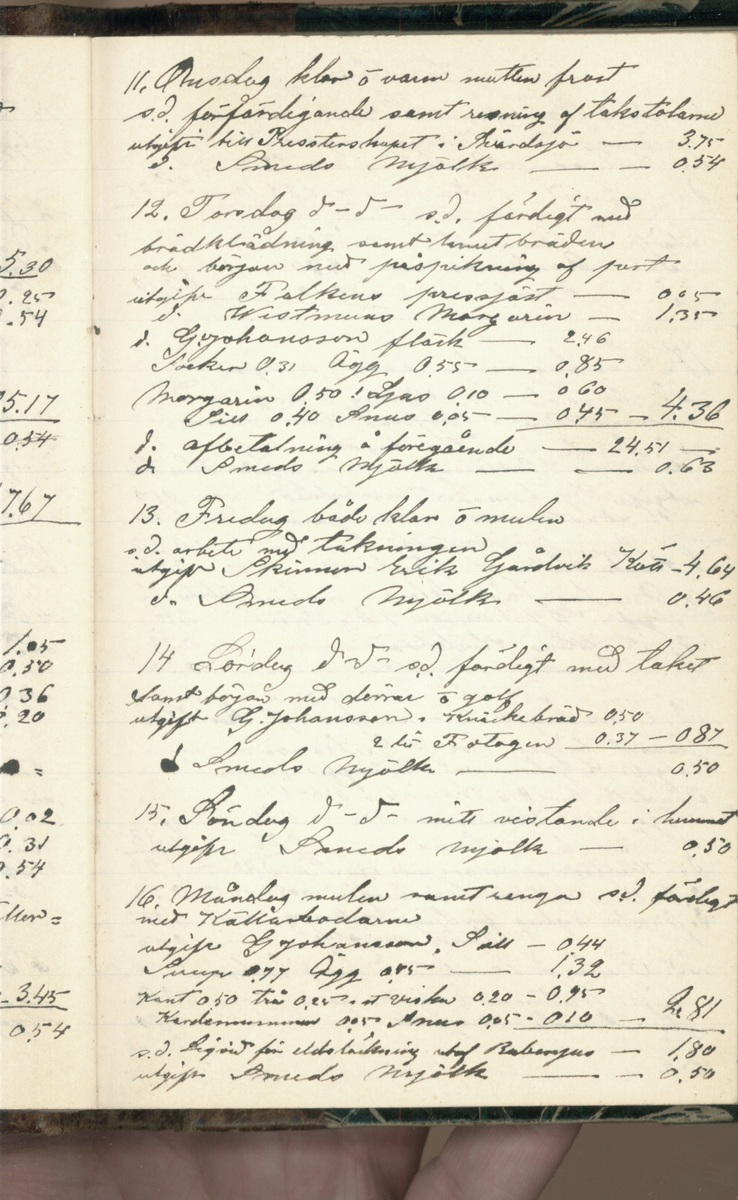 Erik Lindström, Linghed, dagbok 1900-1903