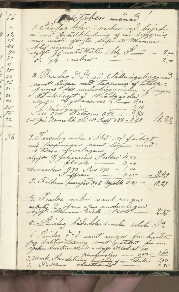 Erik Lindström, Linghed, dagbok 1900-1903