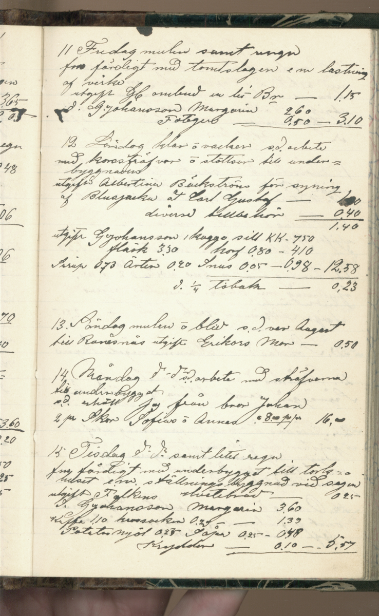 Erik Lindström, Linghed, dagbok 1900-1903