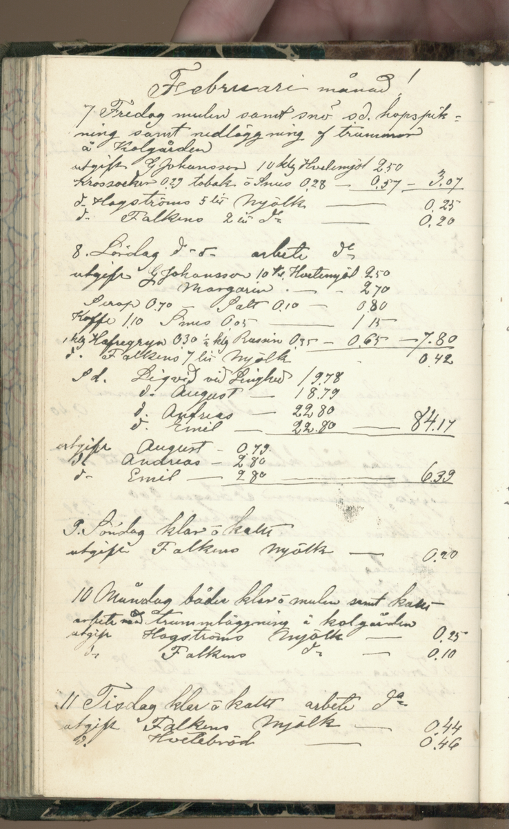 Erik Lindström, Linghed, dagbok 1900-1903