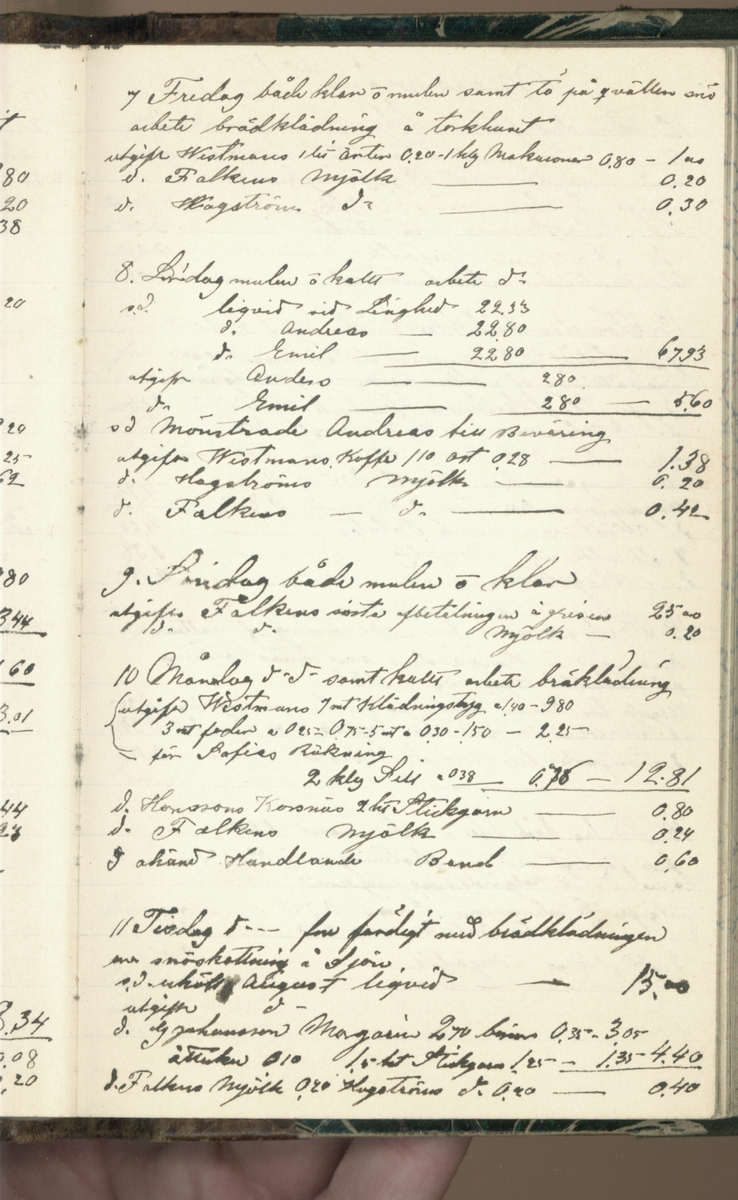 Erik Lindström, Linghed, dagbok 1900-1903