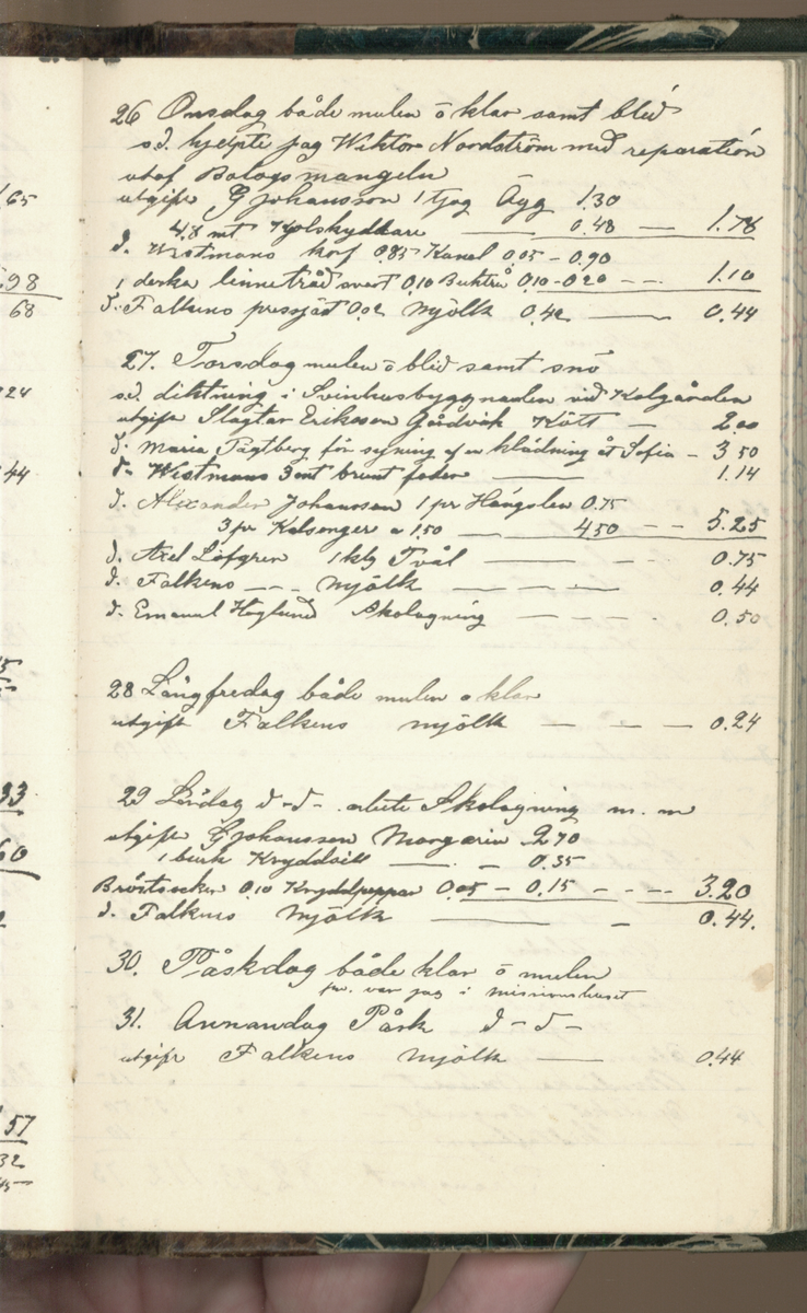 Erik Lindström, Linghed, dagbok 1900-1903