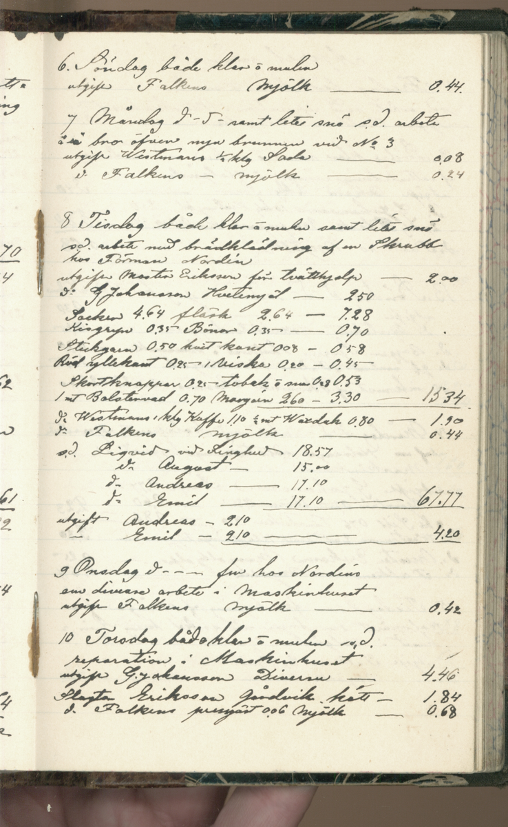 Erik Lindström, Linghed, dagbok 1900-1903