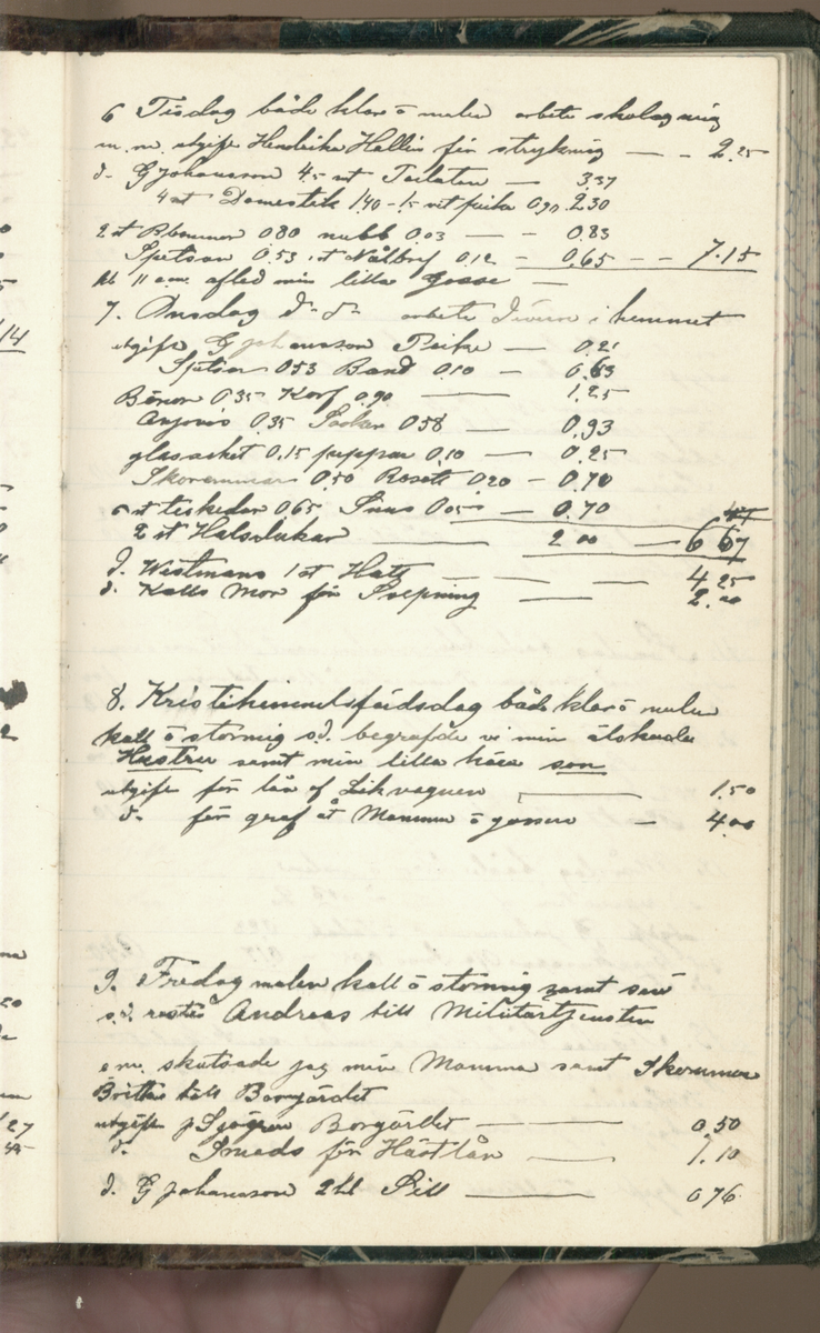 Erik Lindström, Linghed, dagbok 1900-1903