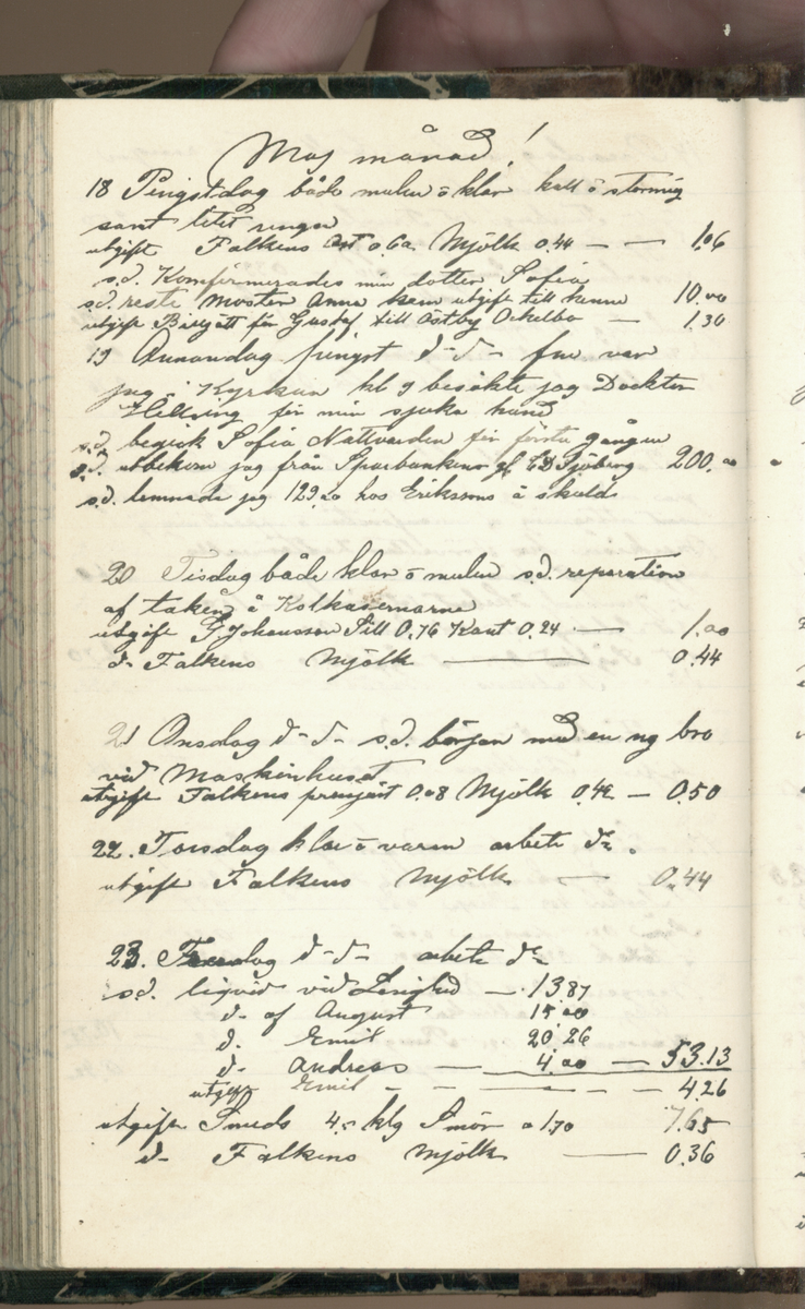 Erik Lindström, Linghed, dagbok 1900-1903