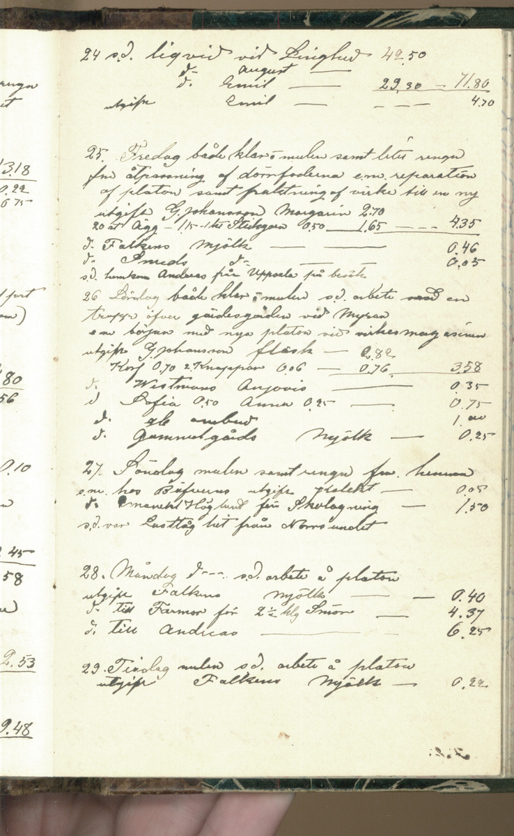 Erik Lindström, Linghed, dagbok 1900-1903