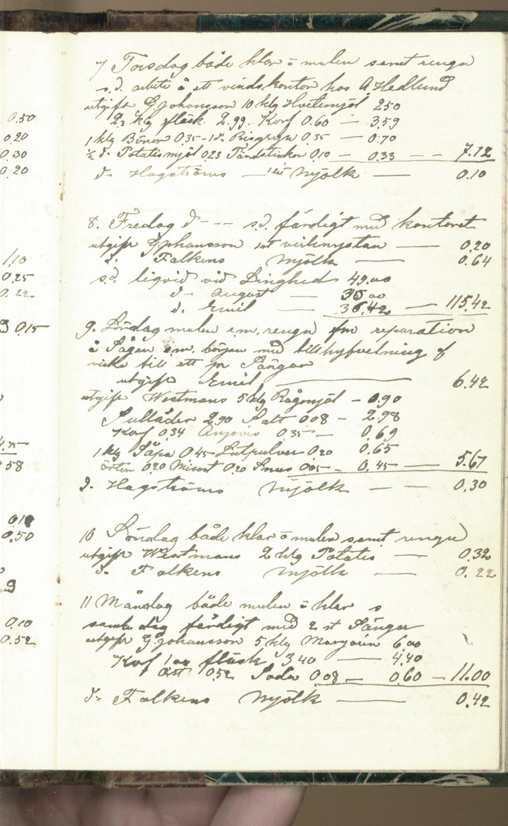 Erik Lindström, Linghed, dagbok 1900-1903