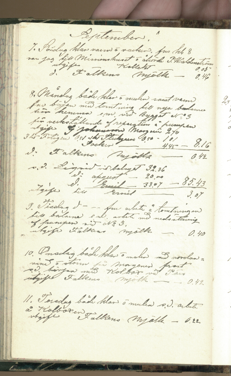 Erik Lindström, Linghed, dagbok 1900-1903