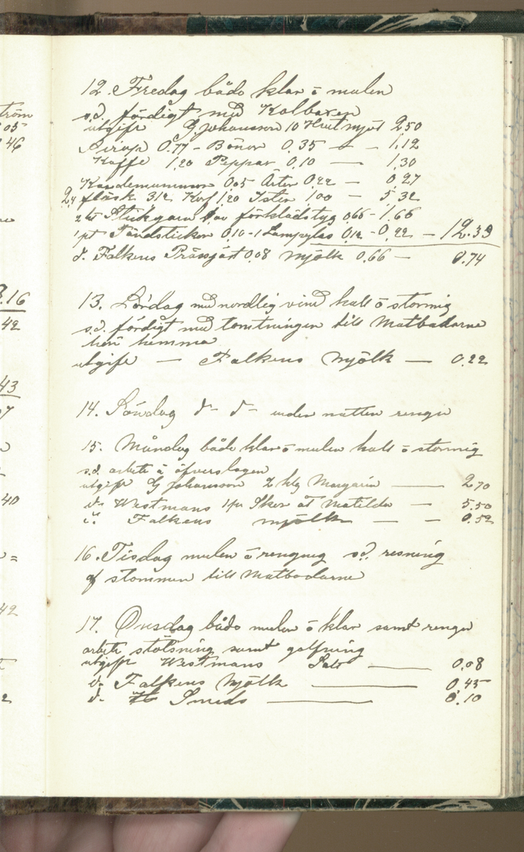 Erik Lindström, Linghed, dagbok 1900-1903