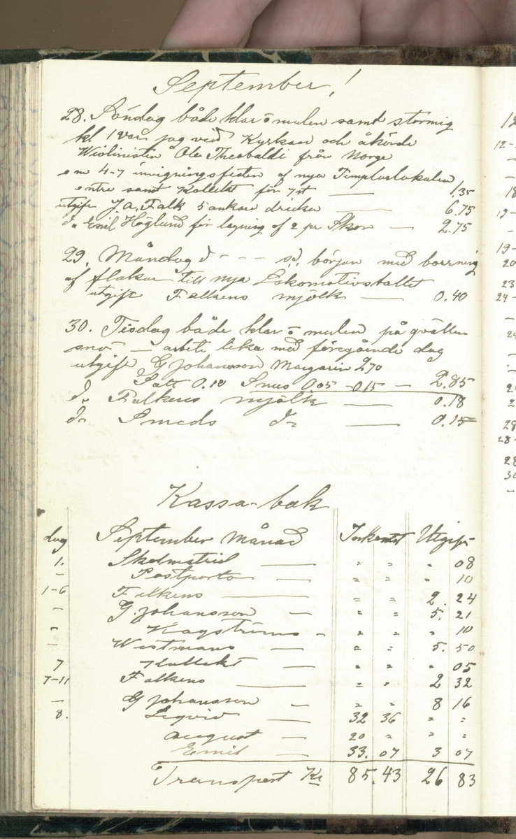 Erik Lindström, Linghed, dagbok 1900-1903