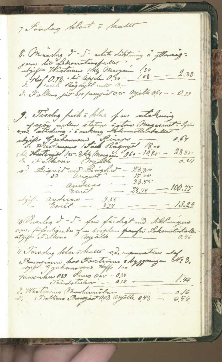 Erik Lindström, Linghed, dagbok 1900-1903